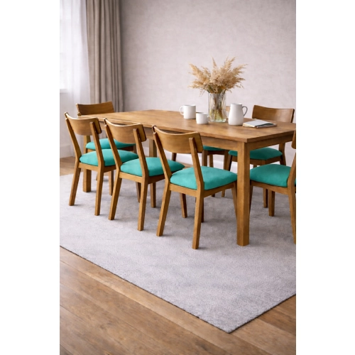 PRODUCENT Krzesło Dębowe KR-202 Tkanina Kolor Szary Ciemny / Grafitowy